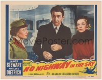 7r1314 NO HIGHWAY IN THE SKY LC #7 1951 James Stewart between Marlene Dietrich & Glynis Johns!