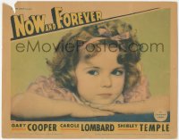 7r1322 NOW & FOREVER LC 1934 incredible c/u of young Shirley Temple, outshining Cooper & Lombard!
