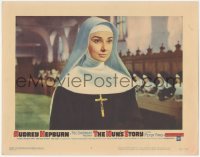 7r1325 NUN'S STORY LC #4 1959 best c/u of religious missionary Audrey Hepburn in nun's habit!