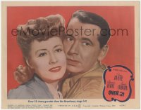 7r1340 OVER 21 LC 1945 Irene Dunne & Alexander Knox are 21 times grander than the Broadway hit!