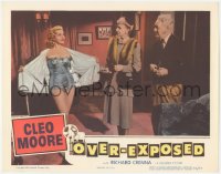 7r1342 OVER-EXPOSED LC 1956 sexy bad Cleo Moore shows old couple what is underneath her robe!