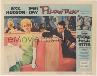 7r1351 PILLOW TALK LC #8 1959 Rock Hudson & pretty Doris Day in adjoining booths at restaurant!