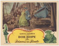 7r1360 PRINCESS & THE PIRATE LC 1944 great image of Bob Hope & Virginia Mayo on ship's deck!