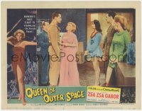 7r1365 QUEEN OF OUTER SPACE LC #4 1958 Eric Fleming, sexy Zsa Zsa Gabor & beauties of planet Venus!