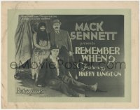 7r0772 REMEMBER WHEN TC 1925 great image of Harry Langdon with circus Bearded Lady, ultra rare!