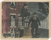7r1391 RENT COLLECTOR LC 1921 big boss Oliver Hardy won't let Larry Semon collect his money, rare!