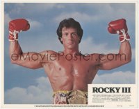 7r1396 ROCKY III LC #1 1982 best posed portrait of boxer Sylvester Stallone showing his muscles!