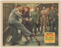 7r1402 ROXIE HART LC 1942 c/u of George Montgomery & Ginger Rogers dancing in prison, Chicago!