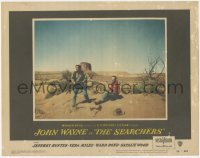 7r1422 SEARCHERS LC #7 1956 John Wayne & Jeffrey Hunter in Monument Valley, directed by John Ford!