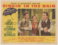 7r1437 SINGIN' IN THE RAIN LC #2 1952 Gene Kelly, Donald O'Connor & Debbie Reynolds arm-in-arm!