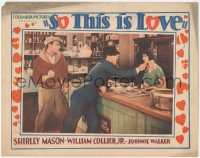 7r1451 SO THIS IS LOVE LC 1928 William Collier Jr threatens Johnnie Walker flirting w/Shirley Mason!