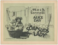 7r0793 SOAPSUDS LADY TC 1925 great image of Alice Day in laundry basket with her dog, ultra rare!