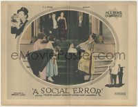 7r1453 SOCIAL ERROR LC 1922 Flora Finch points at Charles Murray, who has fallen on stairs, rare!
