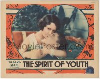 7r1462 SPIRIT OF YOUTH LC 1929 best romantic close up of Dorothy Sebastian & Larry Kent, ultra rare!