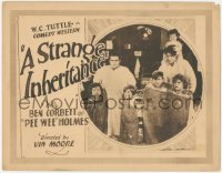 7r0801 STRANGE INHERITANCE TC 1927 Ben Corbett & Pee Wee Holmes with kids in burlap sacks, rare!
