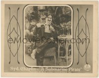 7r1474 SUBMARINE PIRATE LC R1920s wacky Syd Chaplin pouring champagne into telephone, ultra rare!
