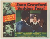 7r1476 SUDDEN FEAR LC #7 1952 Joan Crawford is scared to see the man in her doorway!