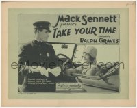 7r0802 TAKE YOUR TIME TC 1925 police officer Ralph Graves by pretty Thelma Parr in car, ultra rare!