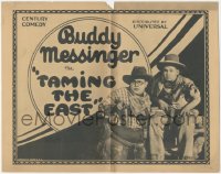 7r0803 TAMING THE EAST TC 1925 great image of juvenile cowboy Buddy Messinger, ultra rare!