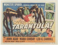 7r0804 TARANTULA TC 1955 Jack Arnold, Reynold Brown art of town running from 100 ft spider monster!