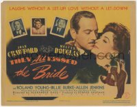 7r0806 THEY ALL KISSED THE BRIDE TC 1942 Joan Crawford & Melvyn Douglas deliver laughs w/o let-up!