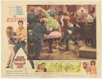 7r1506 TICKLE ME LC #7 1965 great image of Elvis Presley punching guy in bar brawl!