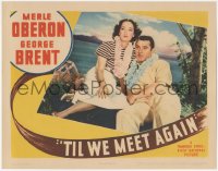 7r1507 TIL WE MEET AGAIN LC 1940 cruise passengers Merle Oberon & George Brent wearing leis!