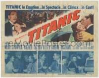 7r0809 TITANIC TC 1953 Clifton Webb & Barbara Stanwyck in the legendary cruise ship tragedy!