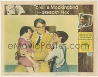 7r1511 TO KILL A MOCKINGBIRD LC #2 1963 best close up of Gregory Peck as Atticus with Jem & Scout!