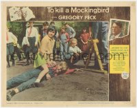 7r1512 TO KILL A MOCKINGBIRD LC #7 1962 Mary Badham as Scout pins boy on schoolyard playground!