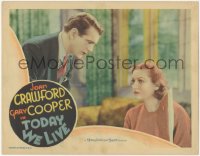 7r1515 TODAY WE LIVE LC 1933 close up of worried Gary Cooper staring at distraught Joan Crawford!