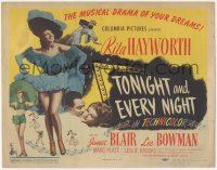 7r0811 TONIGHT & EVERY NIGHT TC 1944 super sexy showgirl Rita Hayworth, Janet Blair & Lee Bowman!
