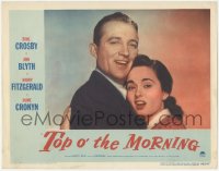 7r1521 TOP O' THE MORNING LC 1949 best close portrait of Bing Crosby & Ann Blyth singing!