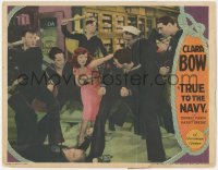 7r1533 TRUE TO THE NAVY LC 1930 sexy redhead Clara Bow caught in the middle of sailors brawling!
