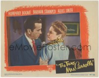 7r1538 TWO MRS. CARROLLS LC #3 1947 wonderful close up of Humphrey Bogart grabbing Alexis Smith!