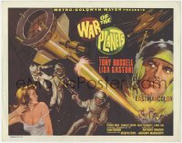 7r0821 WAR OF THE PLANETS TC 1966 cool pulp art of astronauts, huge ray gun & spaceship!