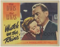 7r1552 WATCH ON THE RHINE LC 1943 close up of Bette Davis & Paul Lukas holding each other!