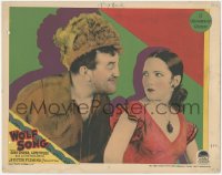7r1574 WOLF SONG LC 1929 great c/u of Louis Wolheim in fur cap flirting with sexy Lupe Velez!