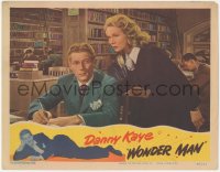 7r1582 WONDER MAN LC 1945 close up of sexy Virginia Mayo whispering to Danny Kaye in library!