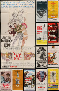 7s0159 LOT OF 12 FOLDED THREE-SHEETS 1950s-1970s great images from a variety of movies!