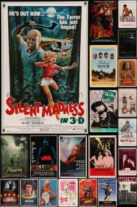 7s0737 LOT OF 23 UNFOLDED SINGLE-SIDED ONE-SHEETS 1970s-1980s a variety of cool movie images!