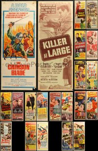 7s0138 LOT OF 21 FORMERLY FOLDED INSERTS 1940s-1950s great images from a variety of movies!