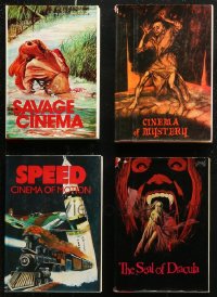 7s0573 LOT OF 4 HARDCOVER BOOKS 1975 Savage Cinema, Seal of Dracula, Speed, Cinema of Mystery!