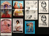 7s0318 LOT OF 8 UNCUT SEXPLOITATION PRESSBOOKS 1970s-1980s great advertising for sexy movies!