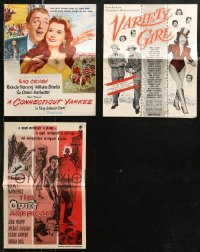 7s0325 LOT OF 3 CUT PRESSBOOKS 1947-1958 great advertising for a variety of different movies!