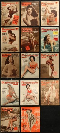 7s0535 LOT OF 14 PICTUREGOER ENGLISH MOVIE MAGAZINES 1952-1959 filled with great images & articles!