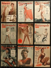 7s0536 LOT OF 13 PICTUREGOER ENGLISH MOVIE MAGAZINES 1937-1959 filled with great images & articles!