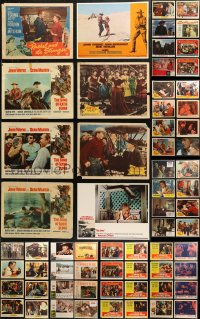 7s0447 LOT OF 74 LOBBY CARDS 1940s-1990s incomplete sets from a variety of different movies!