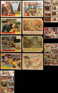 7s0478 LOT OF 33 SPANISH LANGUAGE LOBBY CARDS 1940s incomplete sets from several movies!
