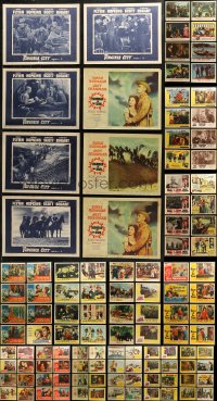 7s0406 LOT OF 152 COWBOY WESTERN LOBBY CARDS 1950s-1960s complete & incomplete sets!